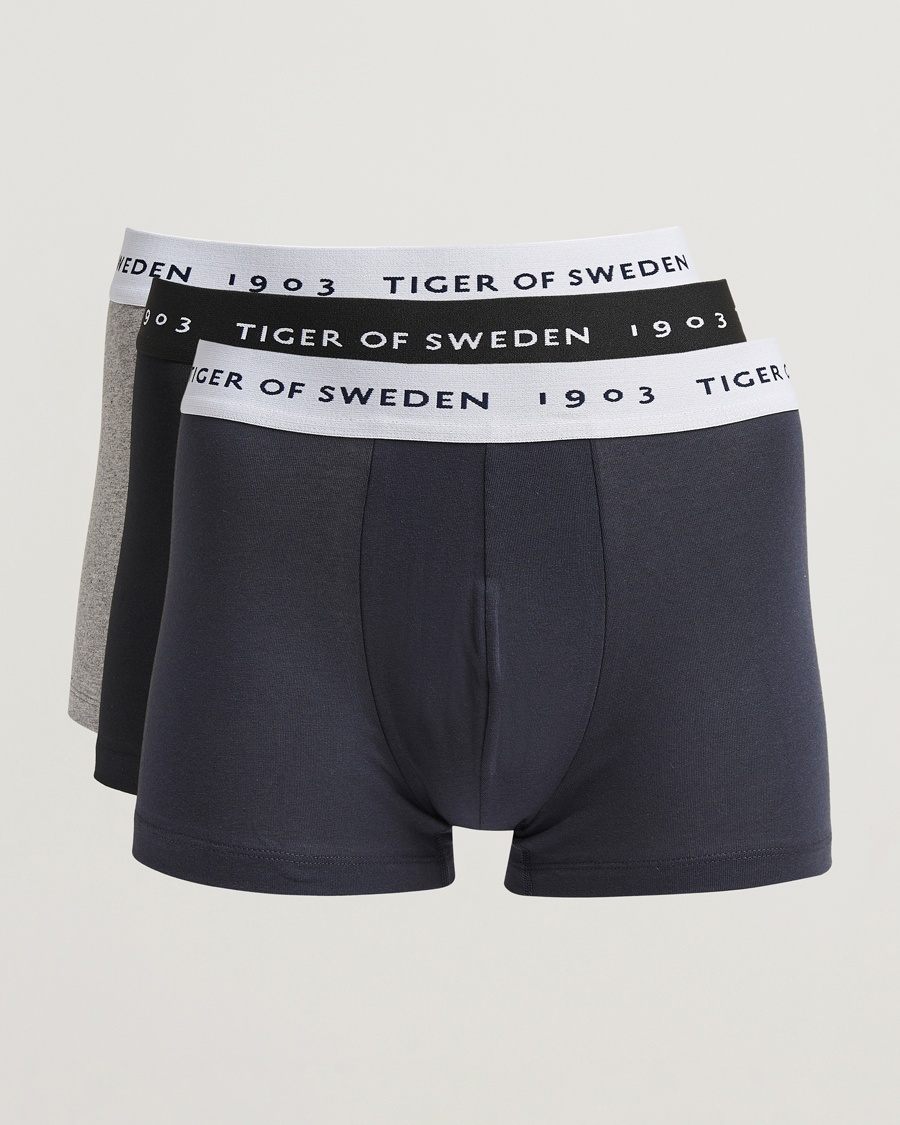 Tiger of Sweden Hermod Cotton 3-Pack Boxer Brief Black/Navy/Grey – Blu
