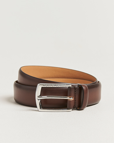 Tiger of Sweden Asenby Leather 3 cm Belt Dark Brown – Marrone