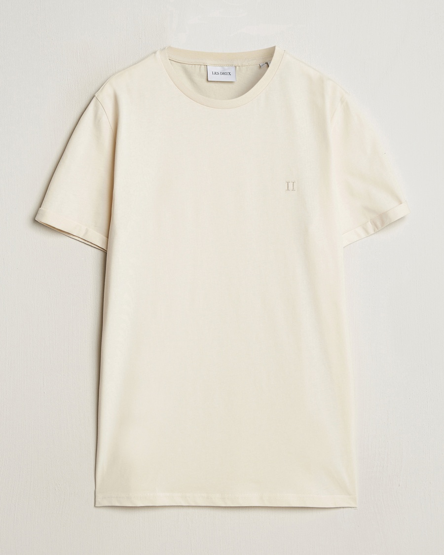 LES DEUX Nørregaard Tonal T-Shirt Ivory – Bianco
