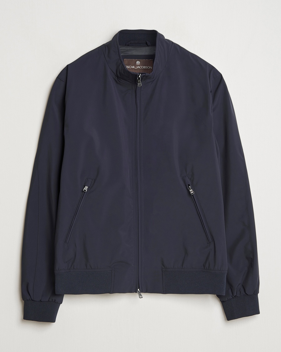 Oscar Jacobson Bomber Nylon Jacket Navy – Blu
