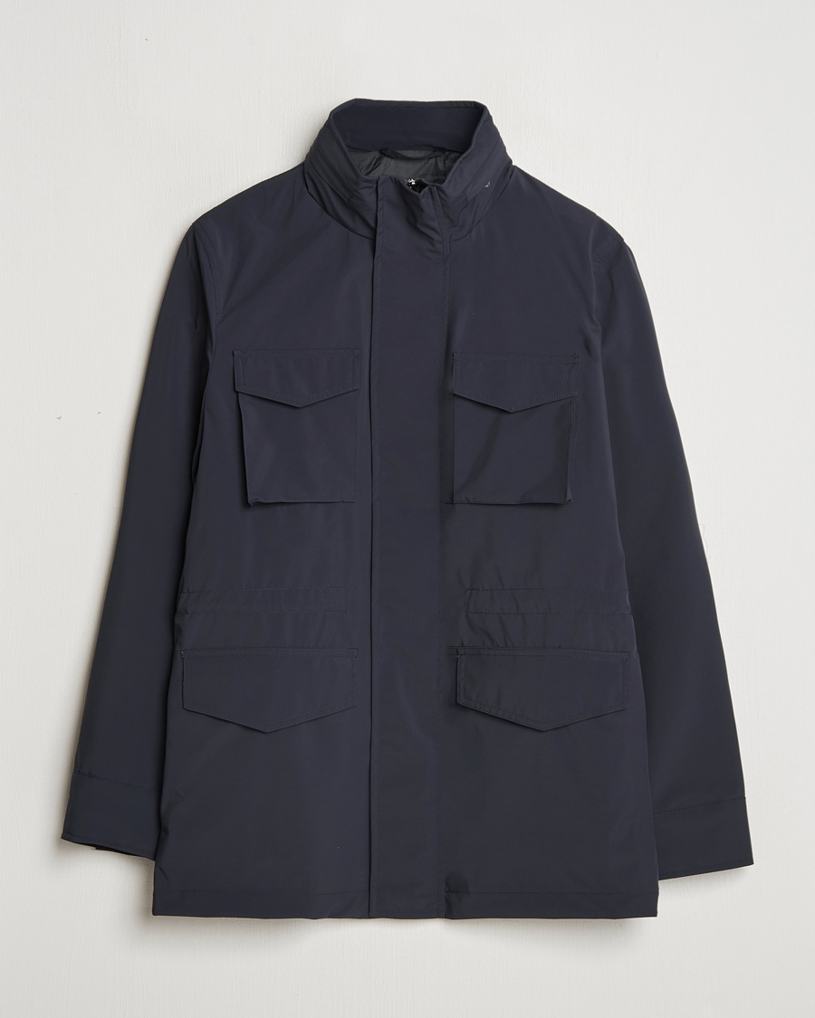 Oscar Jacobson M65 Nylon Field Jacket Navy – Blu