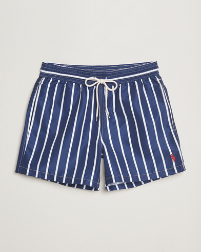 Polo Ralph Lauren Traveler Boxer Swimshorts Navy Vertical Wide Stripe – Blu