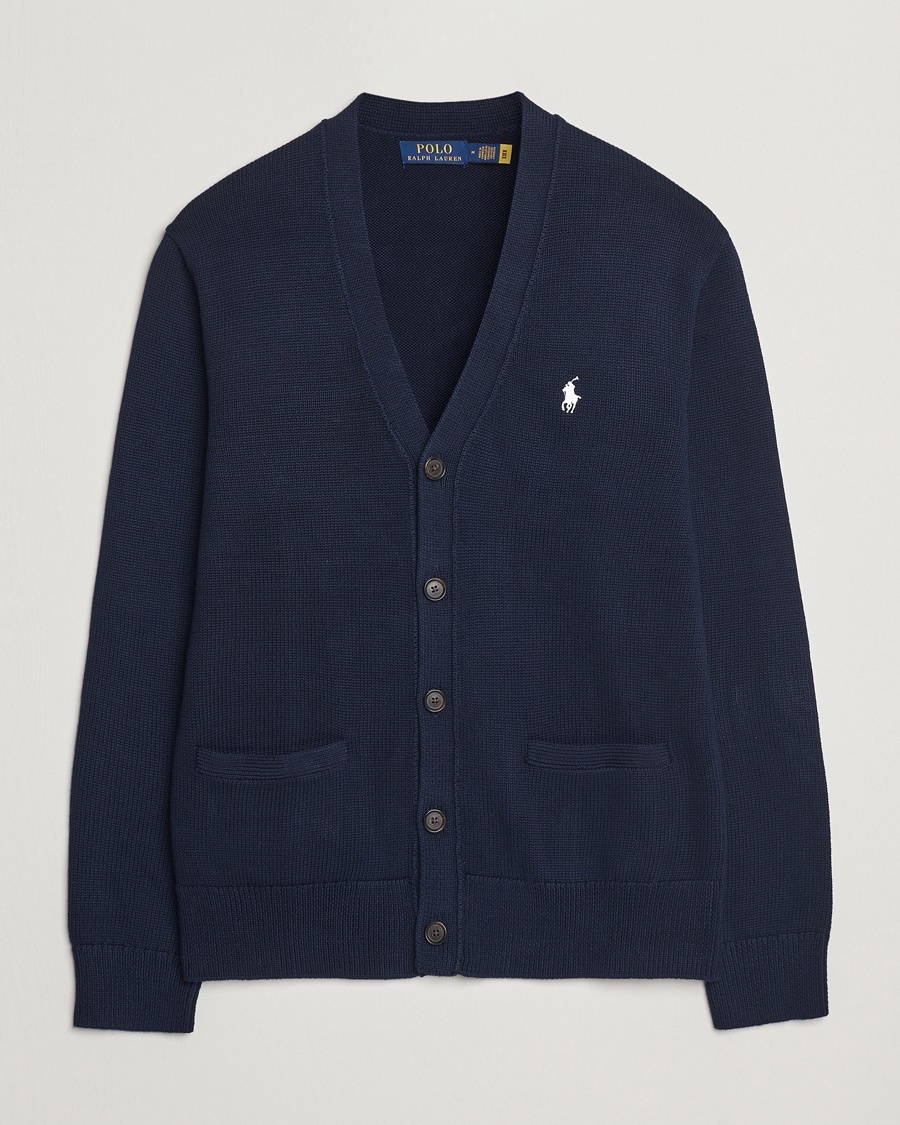 Polo Ralph Lauren Cotton Cardigan Hunter Navy – Blu