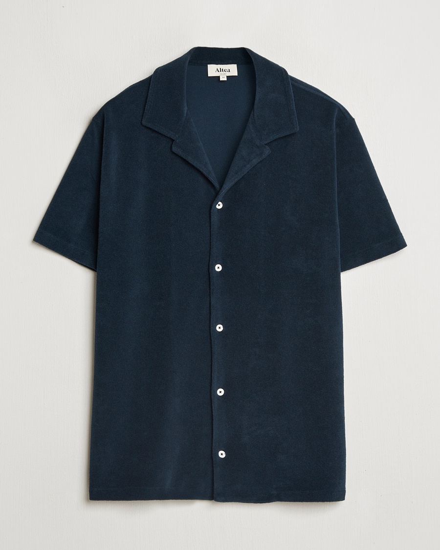 Altea Terry Bowling Shirt Navy – Blu