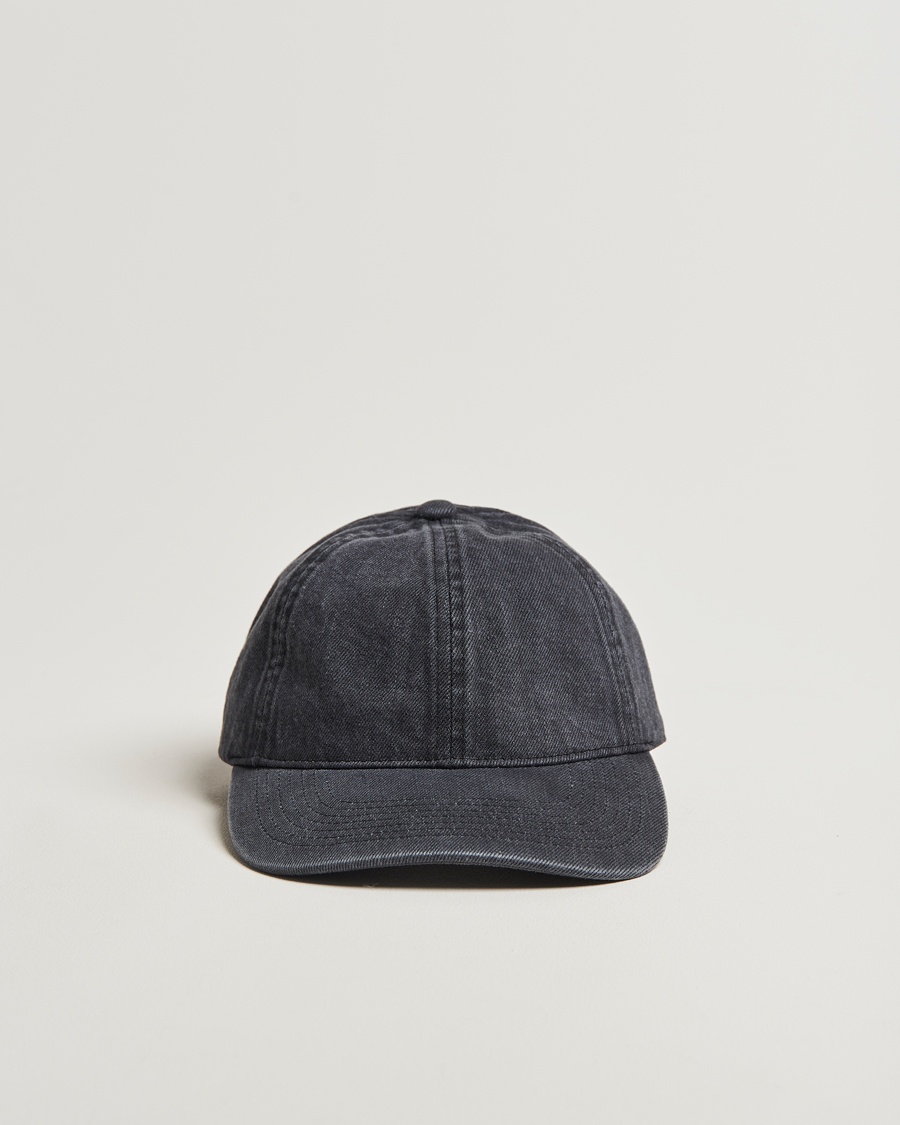 Varsity Headwear Washed Denim Baseball Cap Black – Nero