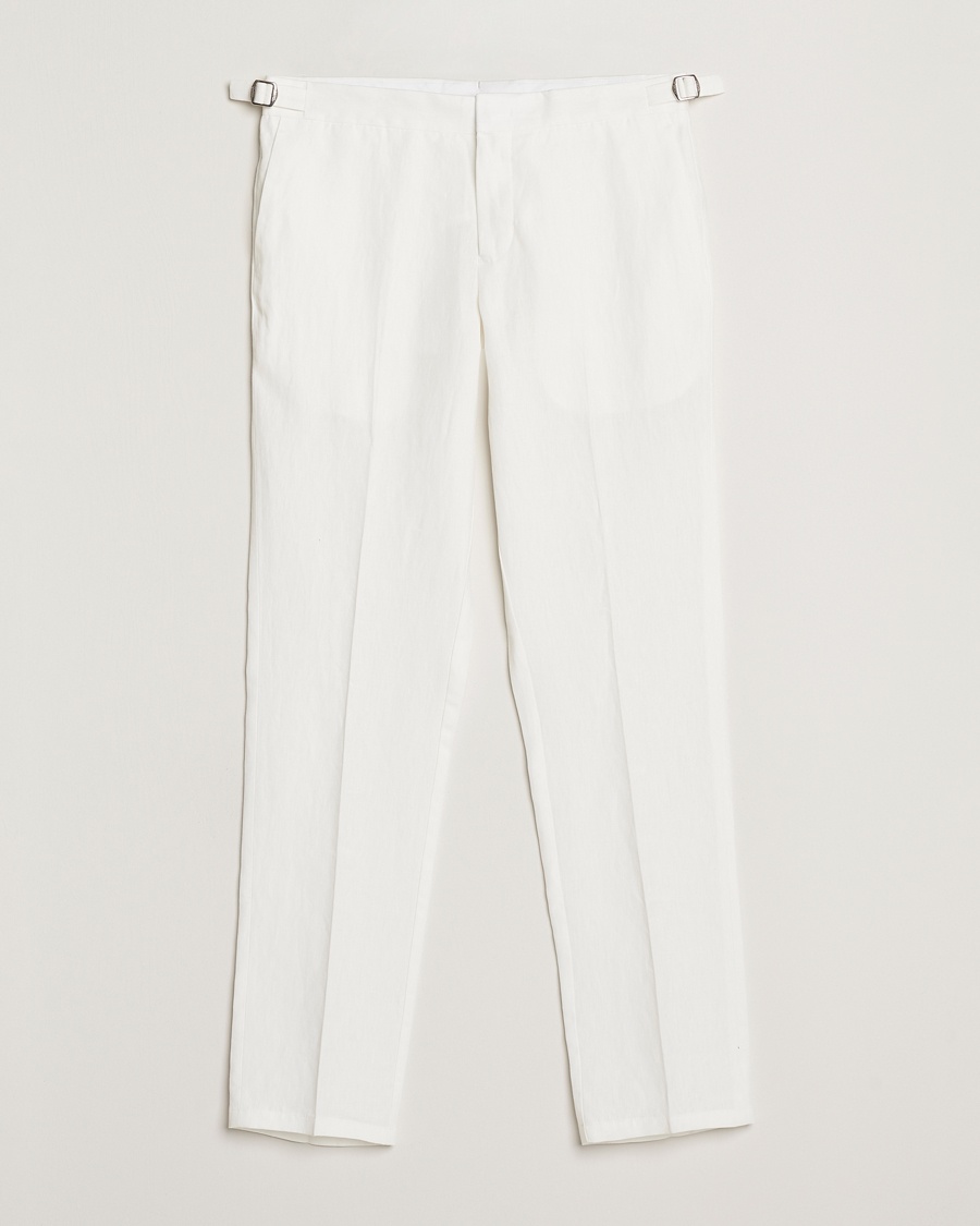 Orlebar Brown Griffon Italian Linen Trousers White Sand – Bianco
