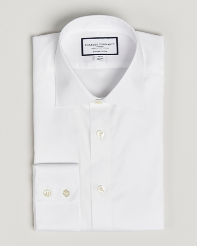 Charles Tyrwhitt Egyptian Cotton Twill Shirt White – Bianco