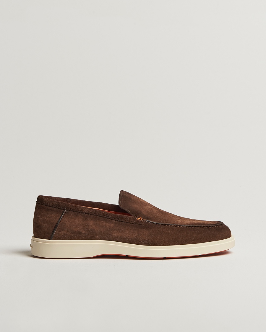 Santoni Detroit Loafer Brown Suede – Marrone