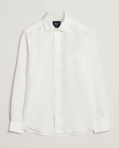 Drake's Linen Summer Shirt Ecru – Bianco