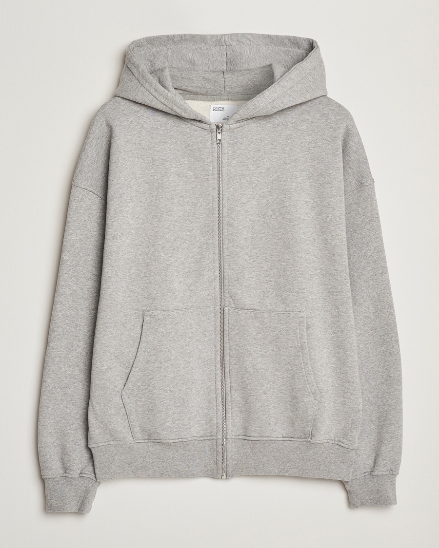 Colorful Standard Classic Organic Full Zip Hoodie Heather Grey – Grigio
