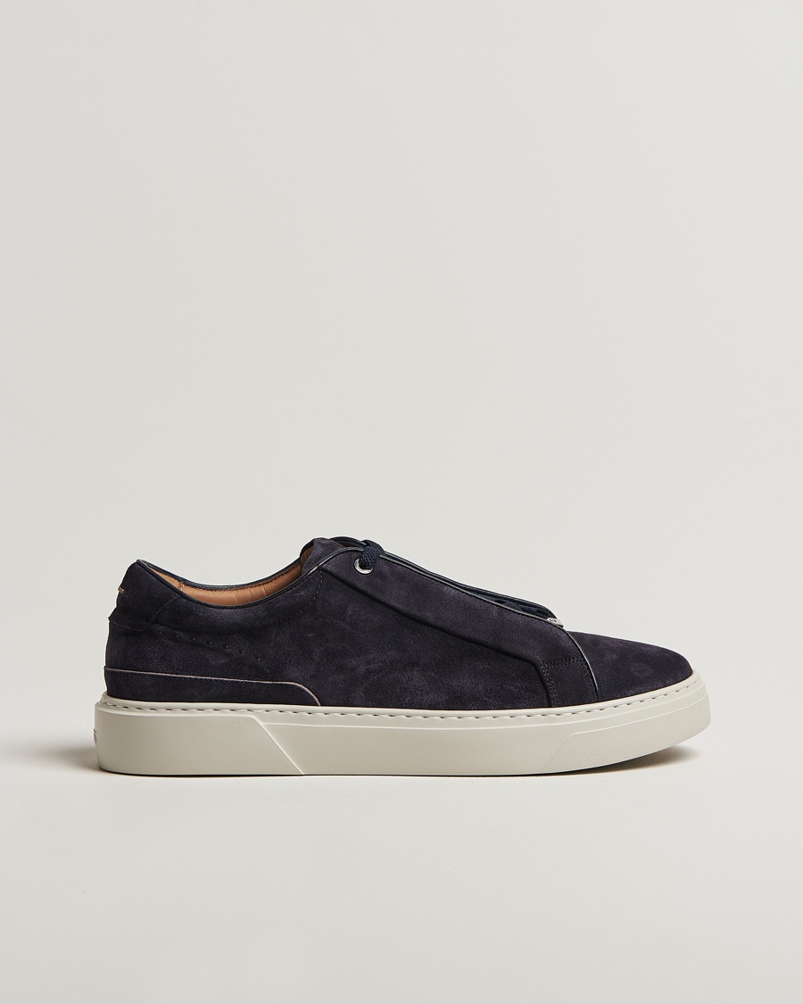 BOSS CAMEL Gary Suede Sneaker Dark Blue – Blu