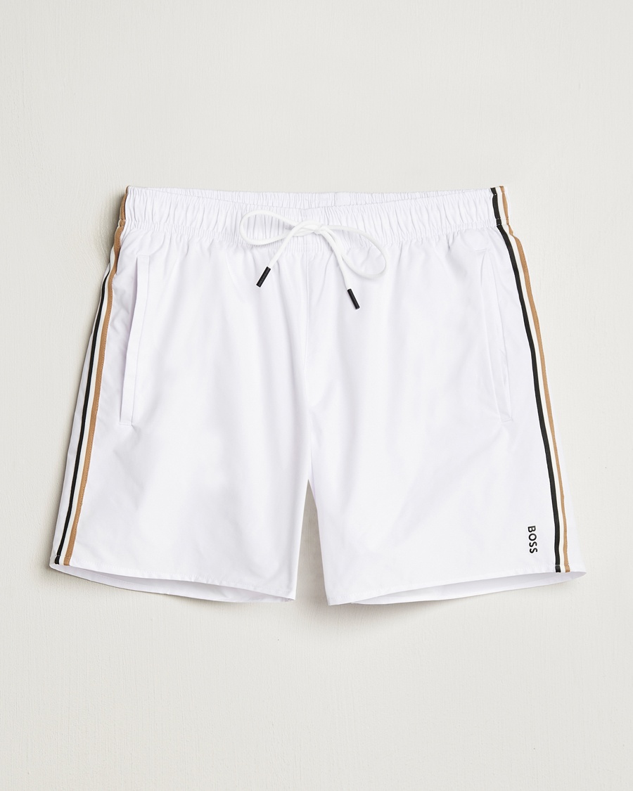 BOSS BLACK Iconic Swimshort White – Bianco