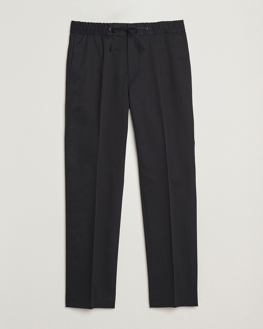 Tiger of Sweden Tannen Cotton Drawstring Trousers Black – Nero