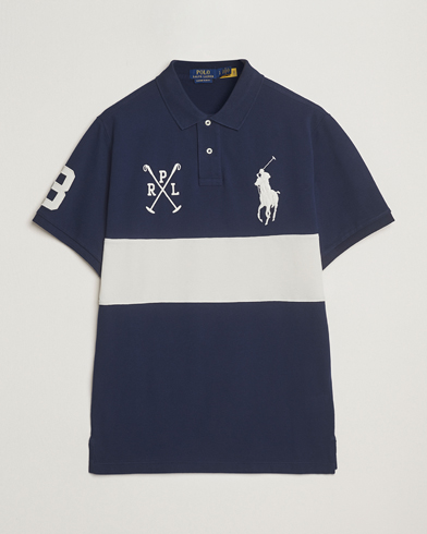 Polo Ralph Lauren Custom Slim Block Stripe Polo Newport Navy/Nevis – Blu