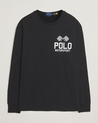 Polo Ralph Lauren RL Motorsport Long Sleeve Tee Polo Black – Nero