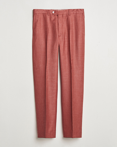 Oscar Jacobson Del S Wool/Silk/Linen Trousers Red – Rosso