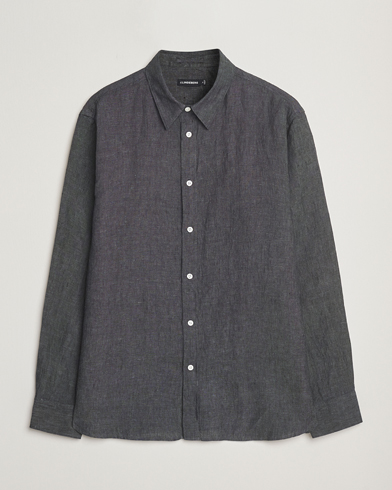 J.Lindeberg Linen Melange Shirt Black – Nero