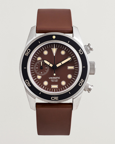 UNIMATIC U3 Heritage Chronograph Diver Dark Brown – Marrone