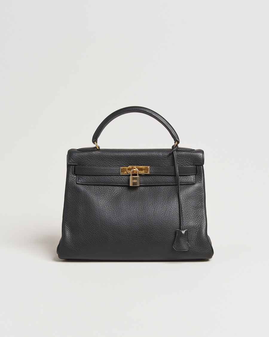 Hermès Pre-Owned Kelly 32 Handbag Taurillon Leather Black – Nero