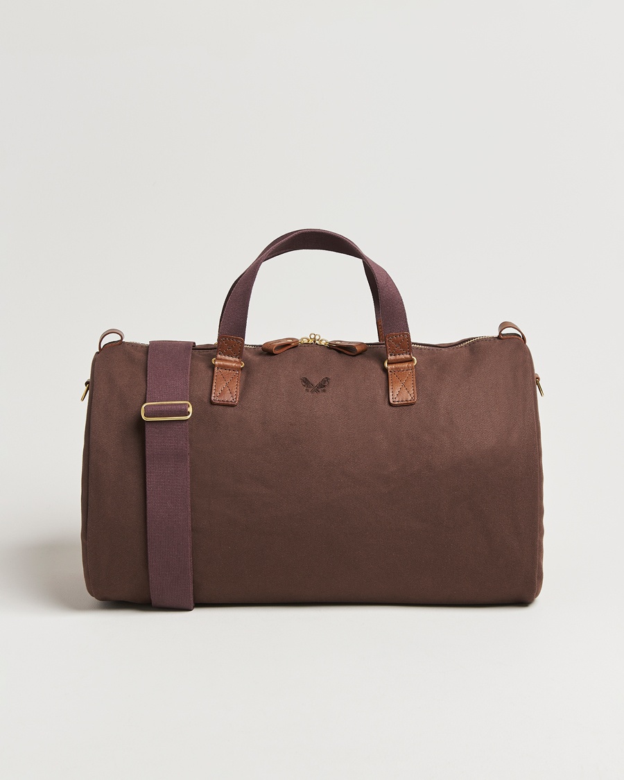 Bennett Winch Canvas Suit Carrier Holdall Chocolate – Marrone