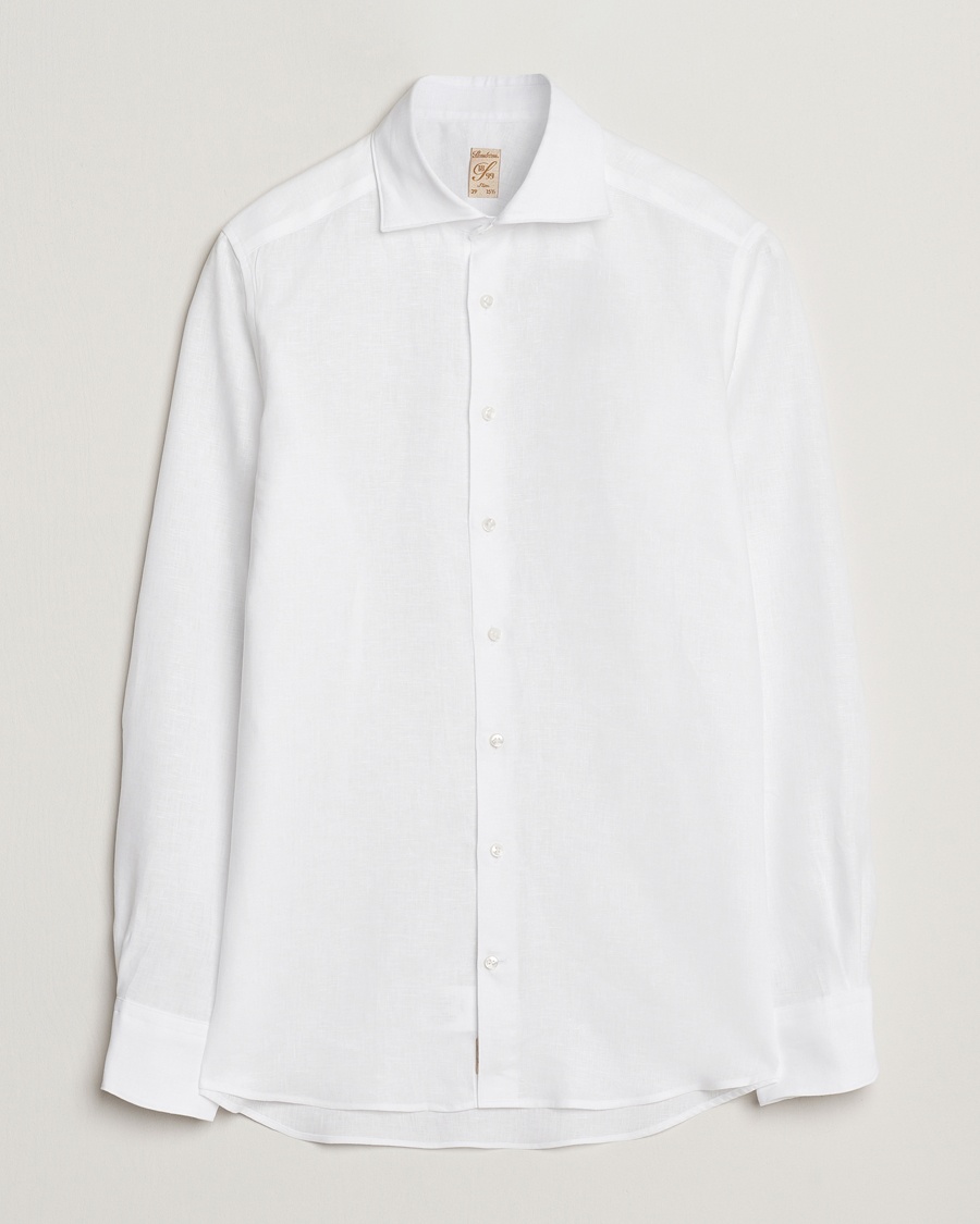 Stenströms 1899 Slim Linen Shirt White – Bianco