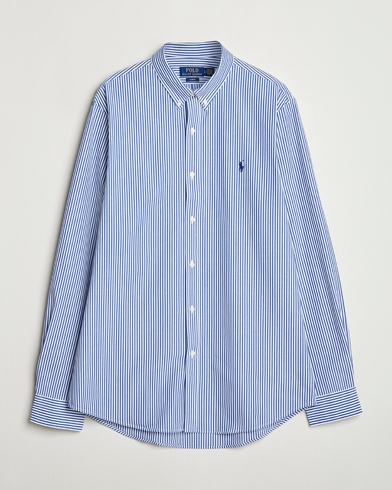 Polo Ralph Lauren Slim Fit Poplin Shirt Blue/White Bengal Stripe – Blu