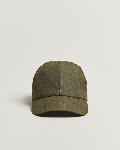Wigéns Baseball Linen Cap Olive – Verde