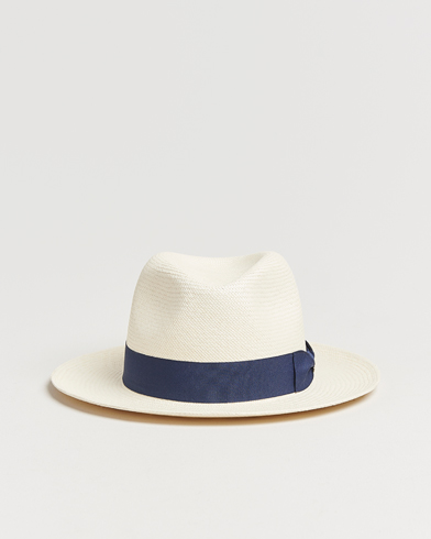 Wigéns Panama Hat White/Navy – Bianco
