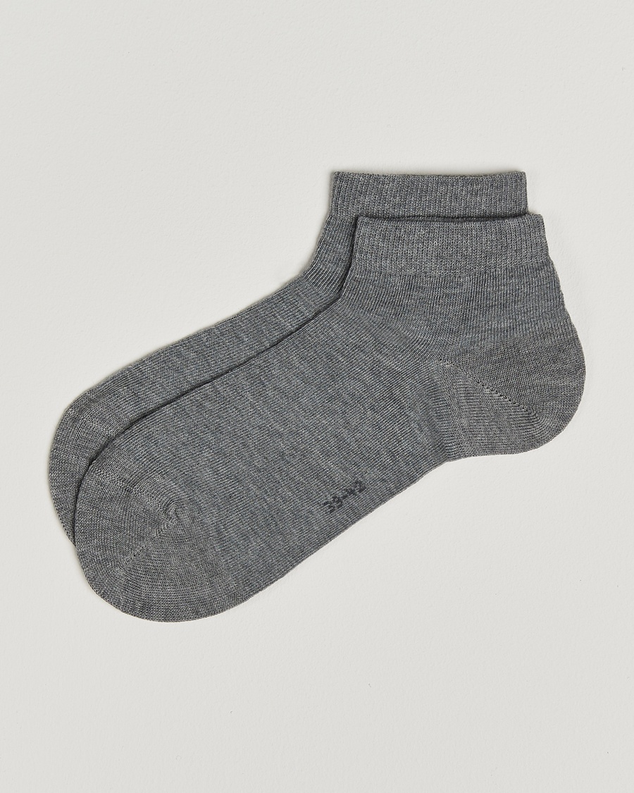 Falke Happy 2-Pack Cotton Sneaker Socks Light Grey Melange – Grigio