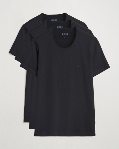 BOSS BLACK 3-Pack Crew Neck T-Shirt Black – Nero