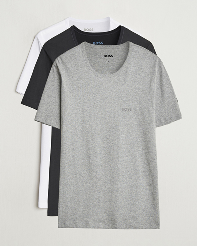 BOSS BLACK 3-Pack Crew Neck T-Shirt White/Grey/Black – Bianco
