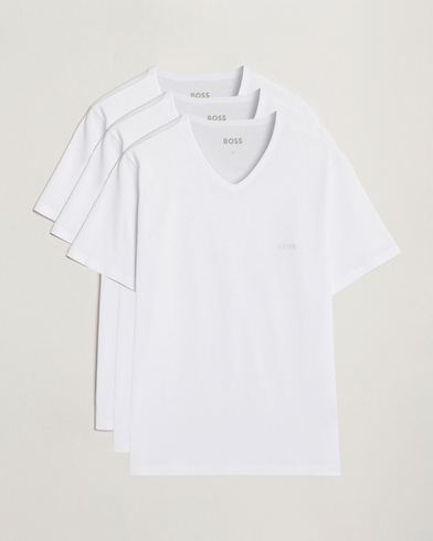 BOSS BLACK 3-Pack V-Neck T-Shirt White – Bianco