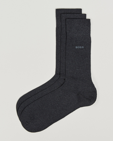 BOSS BLACK 3-Pack RS Uni Socks Charcoal – Grigio