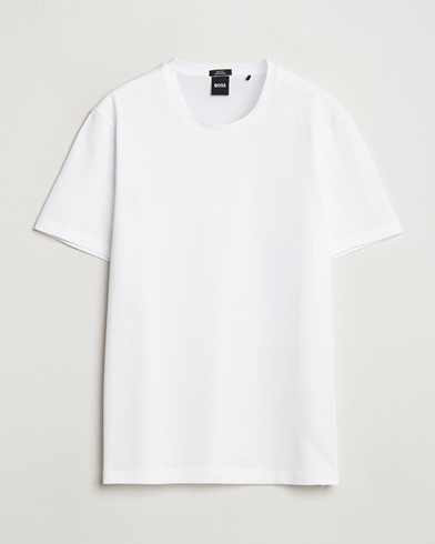 BOSS BLACK Tessler Mercerized Crew Neck T-Shirt White – Bianco