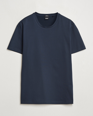 BOSS BLACK Tessler Mercerized Crew Neck T-Shirt Dark Blue – Blu