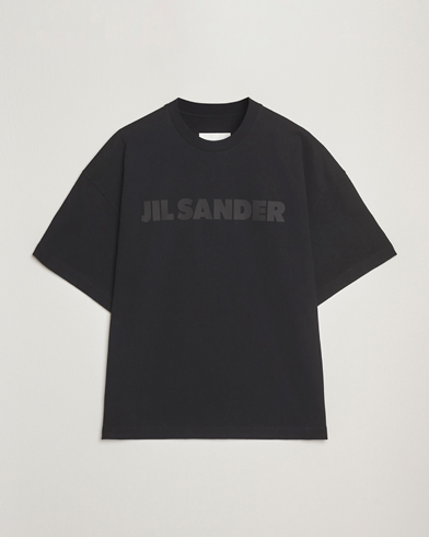 Jil Sander Round Collar Tonal Logo T-Shirt Black – Nero