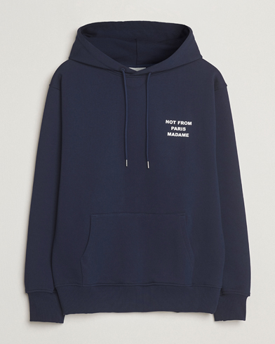 Drôle de Monsieur Slogan Hoodie Navy – Blu