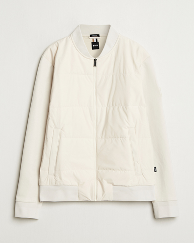 BOSS BLACK Skiles Hybrid Full Zip Open White – Bianco