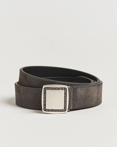 Anderson's Suede Buckle Belt 3cm Grey – Grigio
