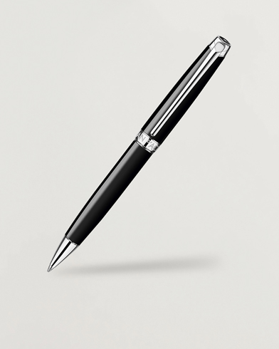 Caran d'Ache Caran d' Ache Léman Ballpoint Pen Ebony Black/Silver Plated – Nero
