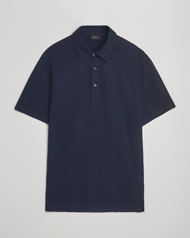 Brioni Short Sleeve Polo Piquet Navy – Blu