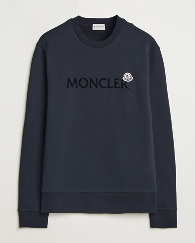 Moncler Lettering Logo Sweatshirt Navy – Blu