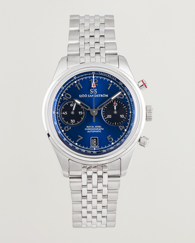 Sjöö Sandström Royal Steel Chronograph 40mm Blue Dial – Blu