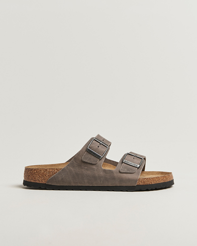 BIRKENSTOCK Arizona Soft Footbed Iron Oiled Leather – Grigio