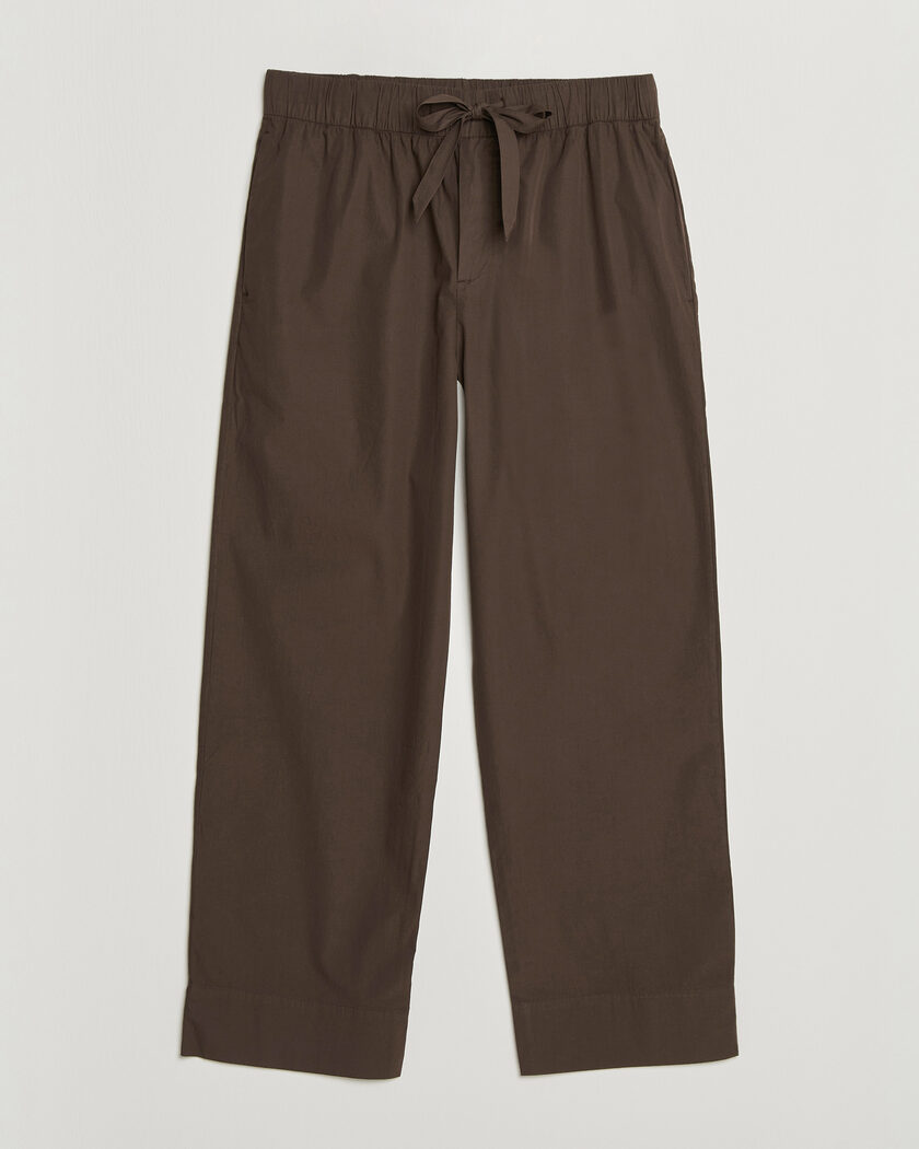 Tekla Poplin Pyjama Pants Coffee – Marrone