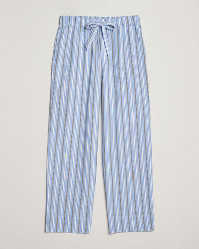 Tekla Poplin Pyjama Pants Stave Stripes – Blu