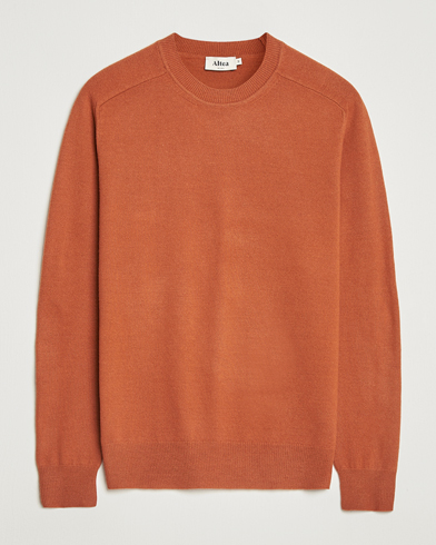 Altea Wool/Cashmere Crew Neck Pullover Orange – Arancione