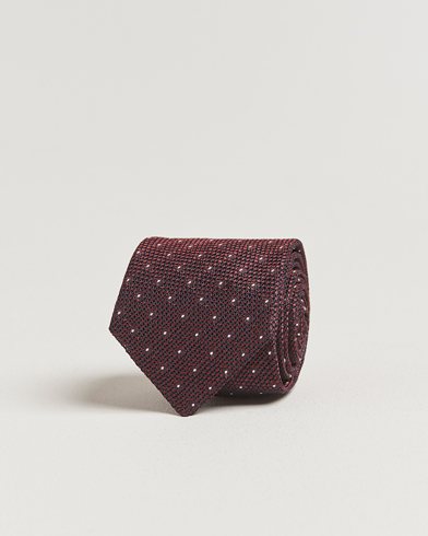 Amanda Christensen Silk Grenadine Dot 8cm Tie Wine – Rosso