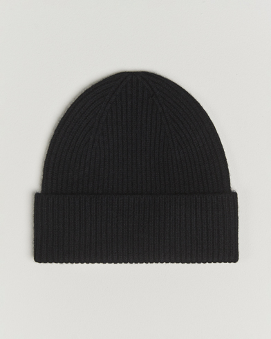 Amanda Christensen Rib Knitted Merino Wool Cap Black – Nero