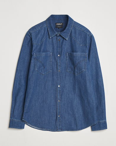 Dondup Pocket Denim Shirt Medium Blue – Blu